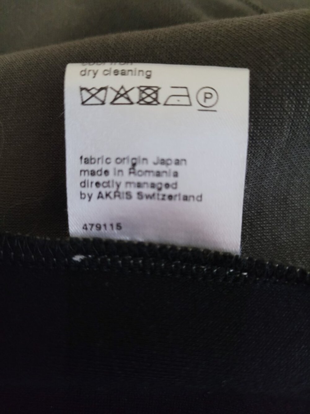 Akris Punto Colorblock Pullover Dress Size 6 Olive Black Exposed Zip - Picture 7 of 7